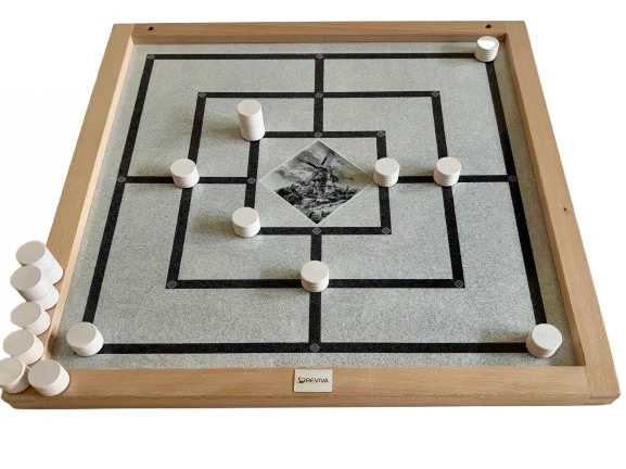 Extra großes Magnet Doppel-Brettspiel Dame & Mühle, 50 x 50 cm - Image 5