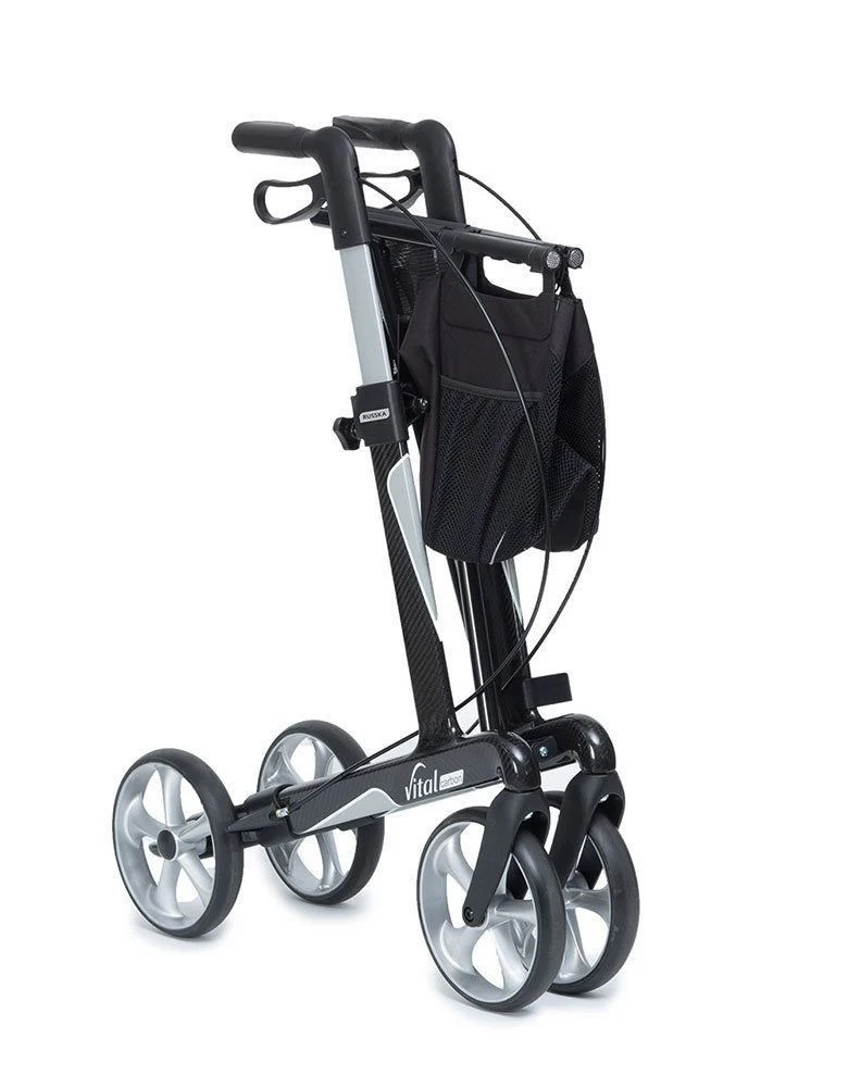 Rollator vital carbon, klappbar, höhenverstellbar, Carbonrahmen, rubinrot - Image 3