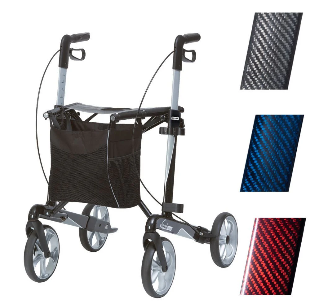 Rollator vital carbon, klappbar, höhenverstellbar, Carbonrahmen, carbonschwarz - Image 4