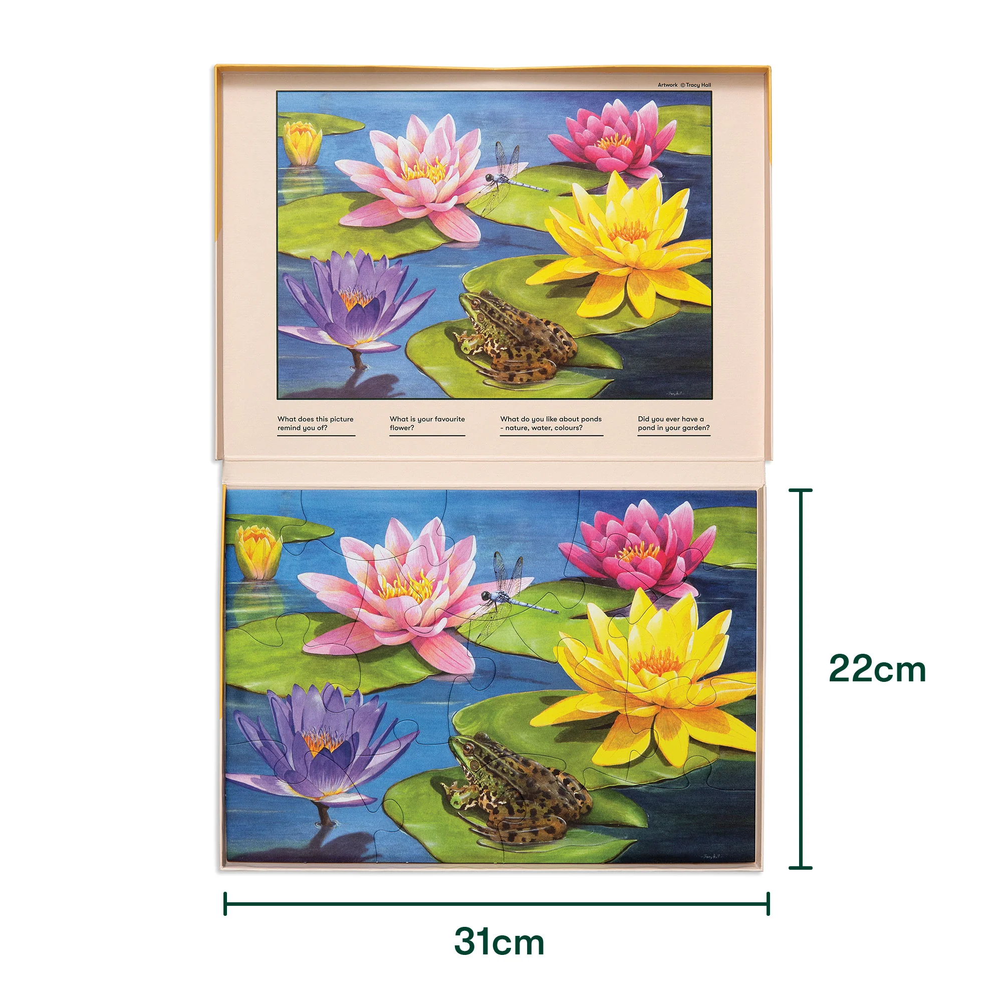 Senioren Puzzle „Lilienteich“, 13 Teile, Puzzle für Menschen mit Demenz, 31x22 cm - Image 4