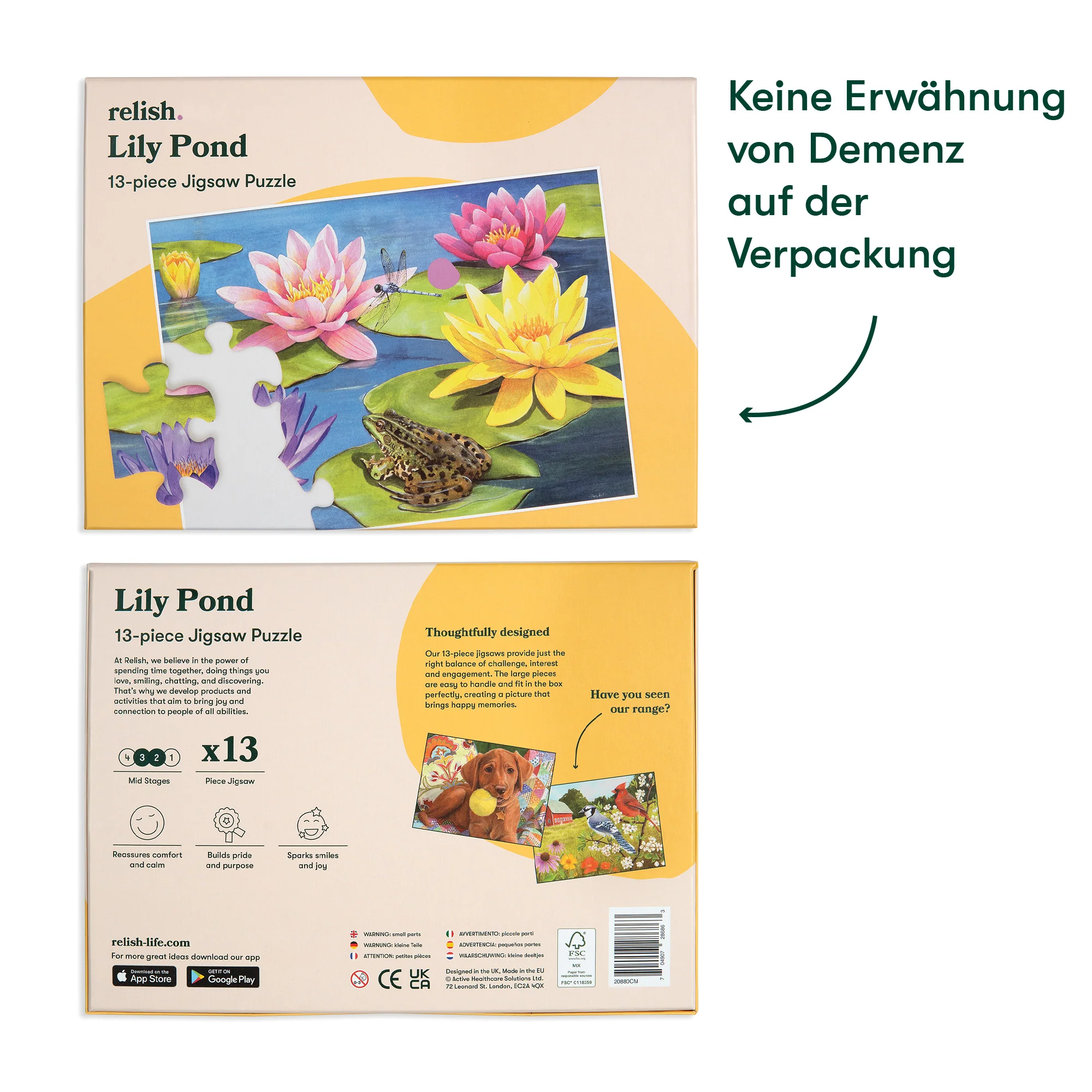 Senioren Puzzle „Lilienteich“, 13 Teile, Puzzle für Menschen mit Demenz, 31x22 cm - Image 7